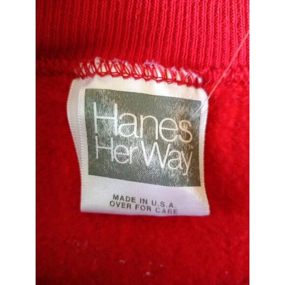 Vintage Rocking Horse Sweatshirt Women's 1X Red Long Sleeve - Picture 3 of 7